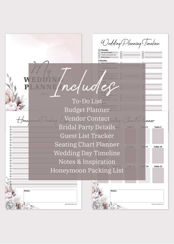 Romantic Floral Wedding Planner Starter - Image 2