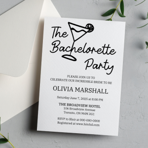 Editable Bach & Boozy Invitation