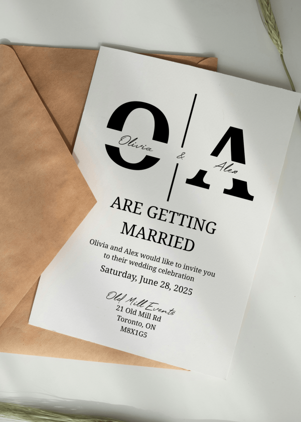 Monogram Wedding Invitation - Image 4