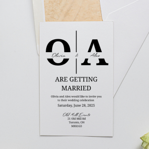 Monogram Wedding Invitation